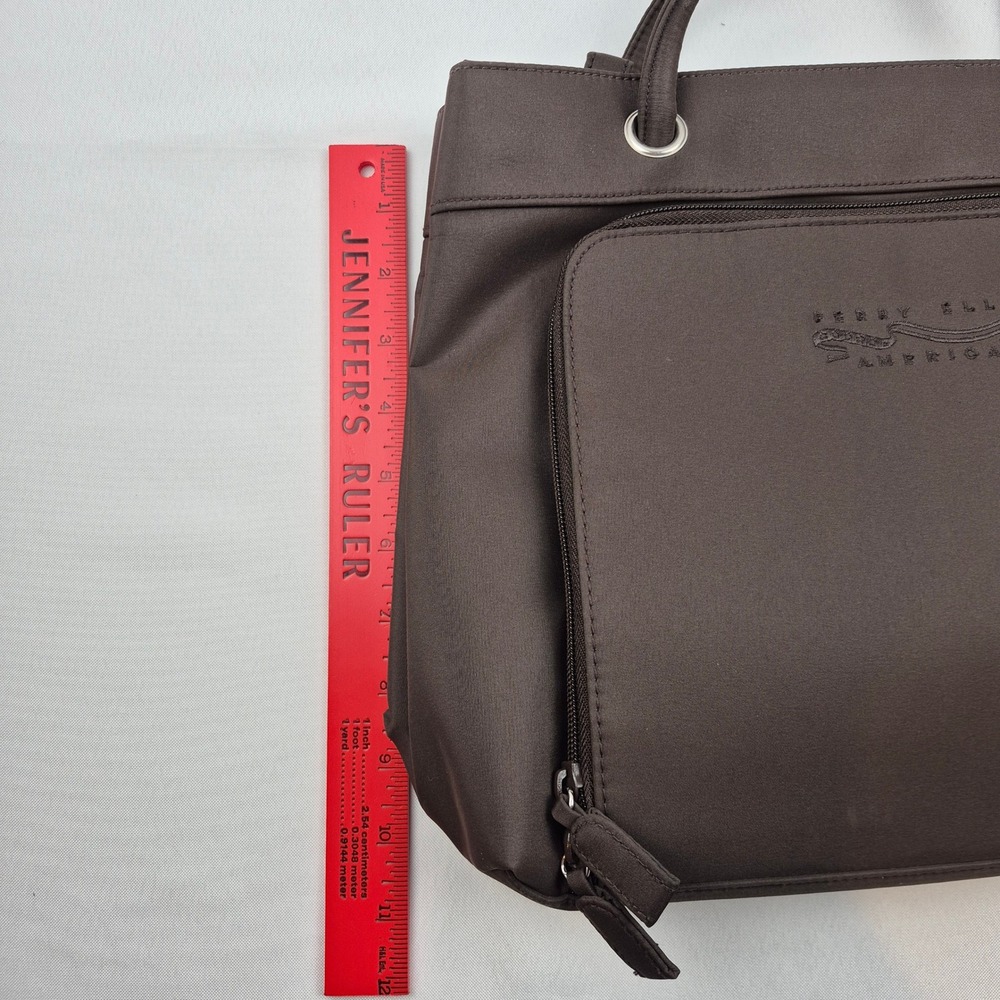 Perry Ellis America Brown Nylon Shoulder Bag Purse Style 2.3670.BN.PM.S NWOT - Picture 8 of 10